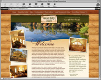 web design missouri rental cabin
